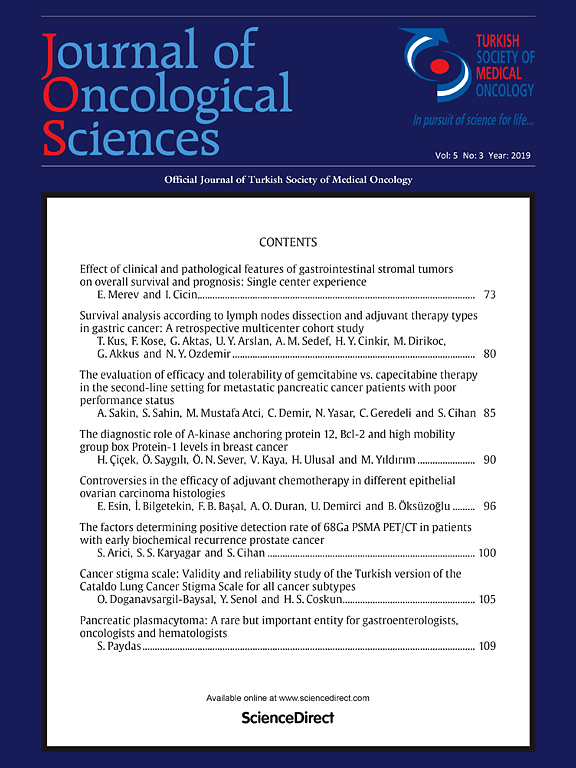 Go to journal home page - Journal of Oncological Sciences